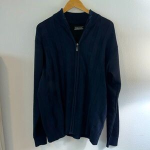 Enzo Cavalleri Men’s Navy Knit Sweater Jacket